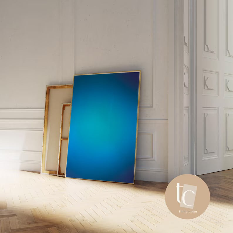 Blue Aqua Aura Print