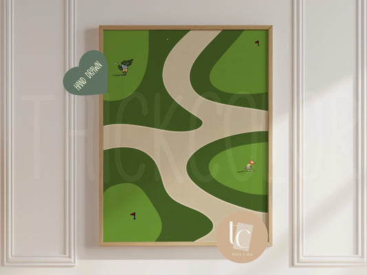 Nursery Sunny Day Golf Print