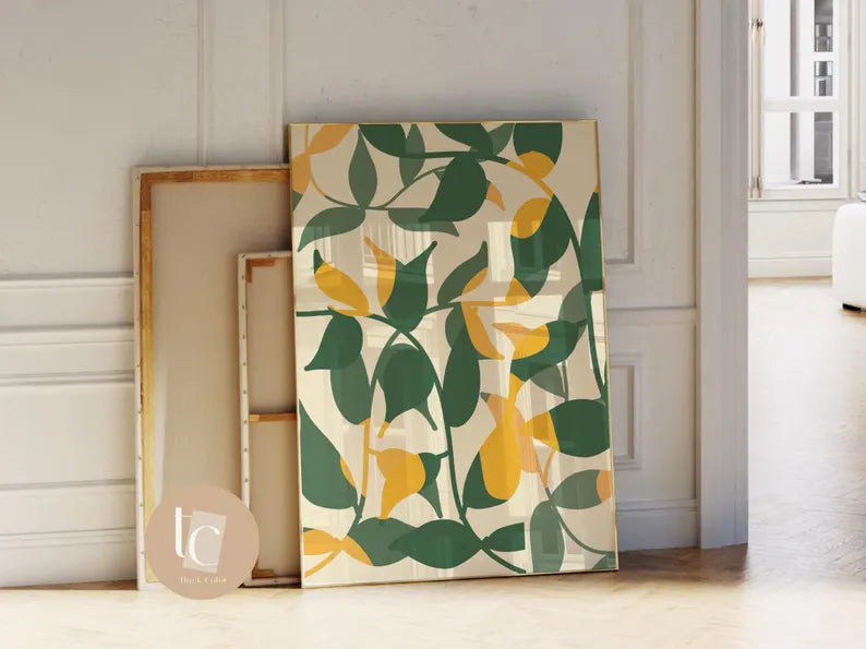 Bright botanical canvas print