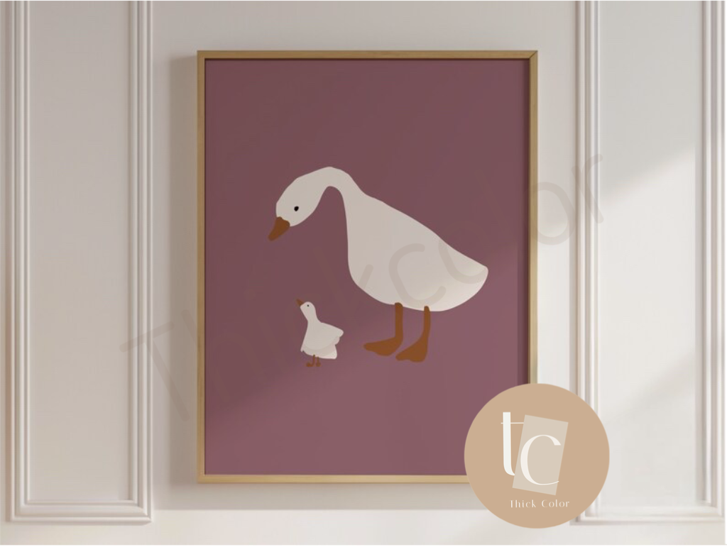 Silly geese set of 4 prints