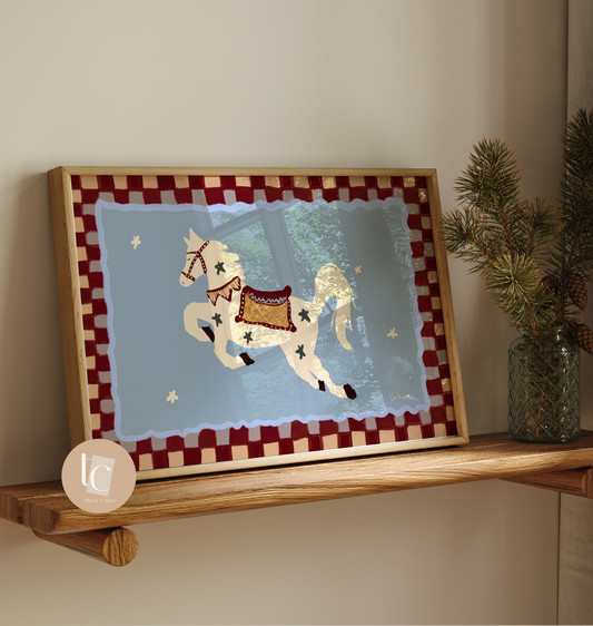 Nusery Whimisical Horse Print |||