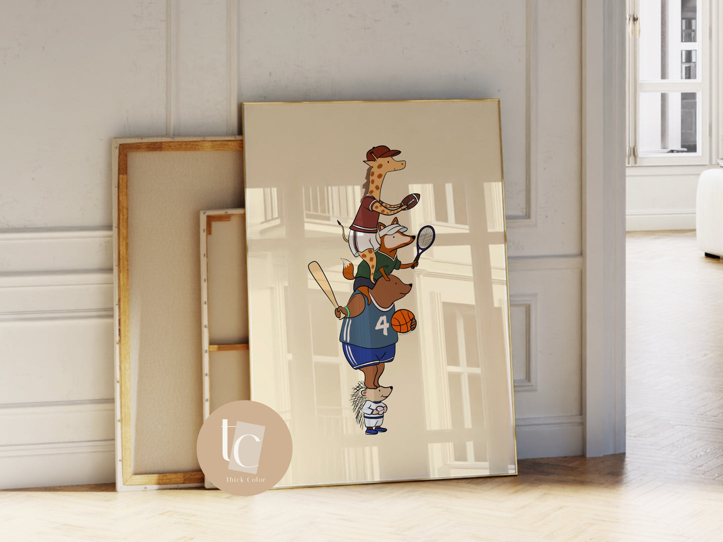 Woodland Animals Friend Sport Pile Nursery print