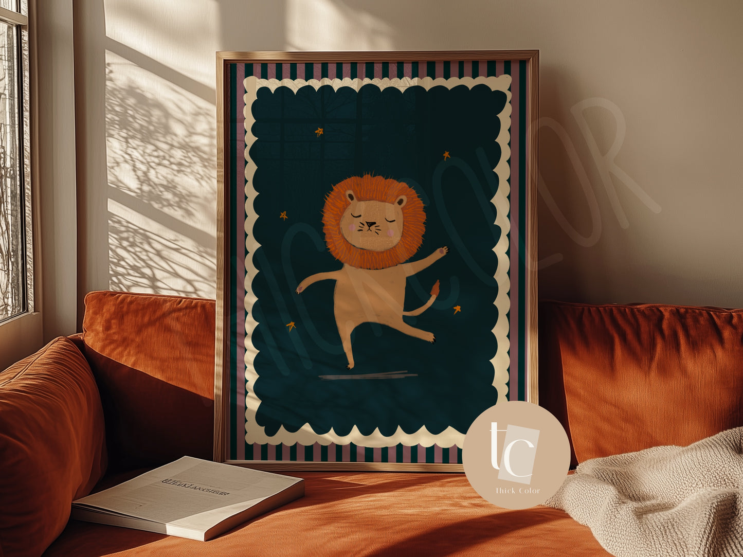 Set of 6 woodland animals dancing cute nursery prints