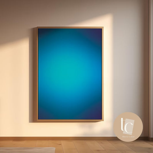 Blue Aqua Aura Print