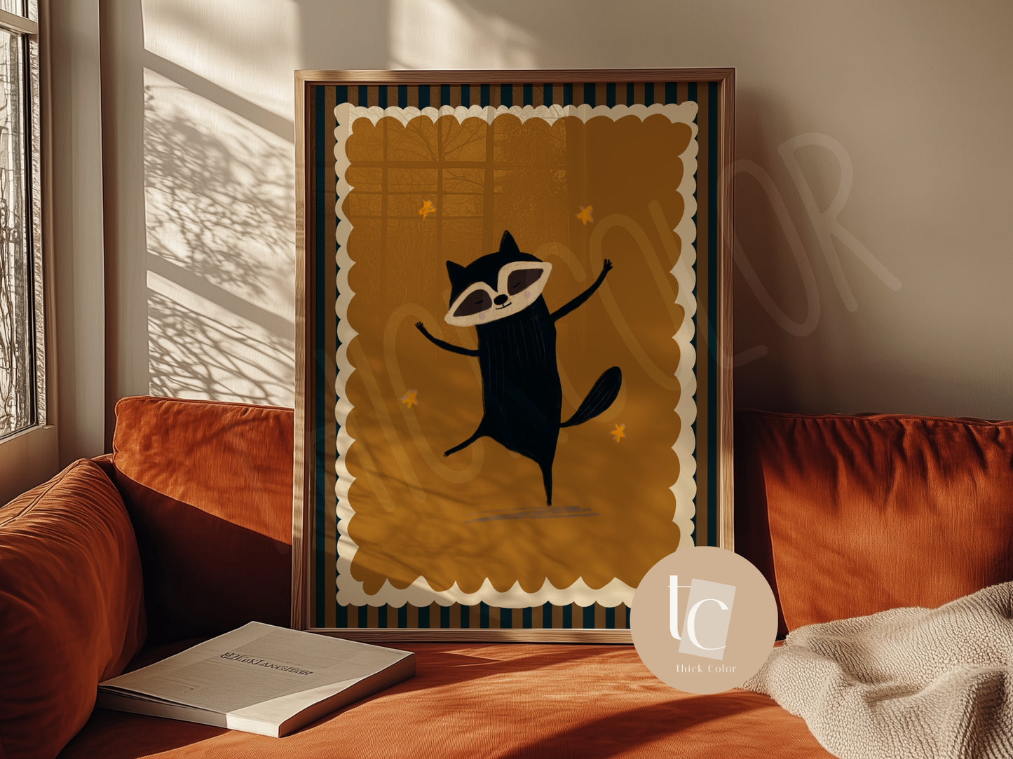 Set of 6 woodland animals dancing cute nursery prints