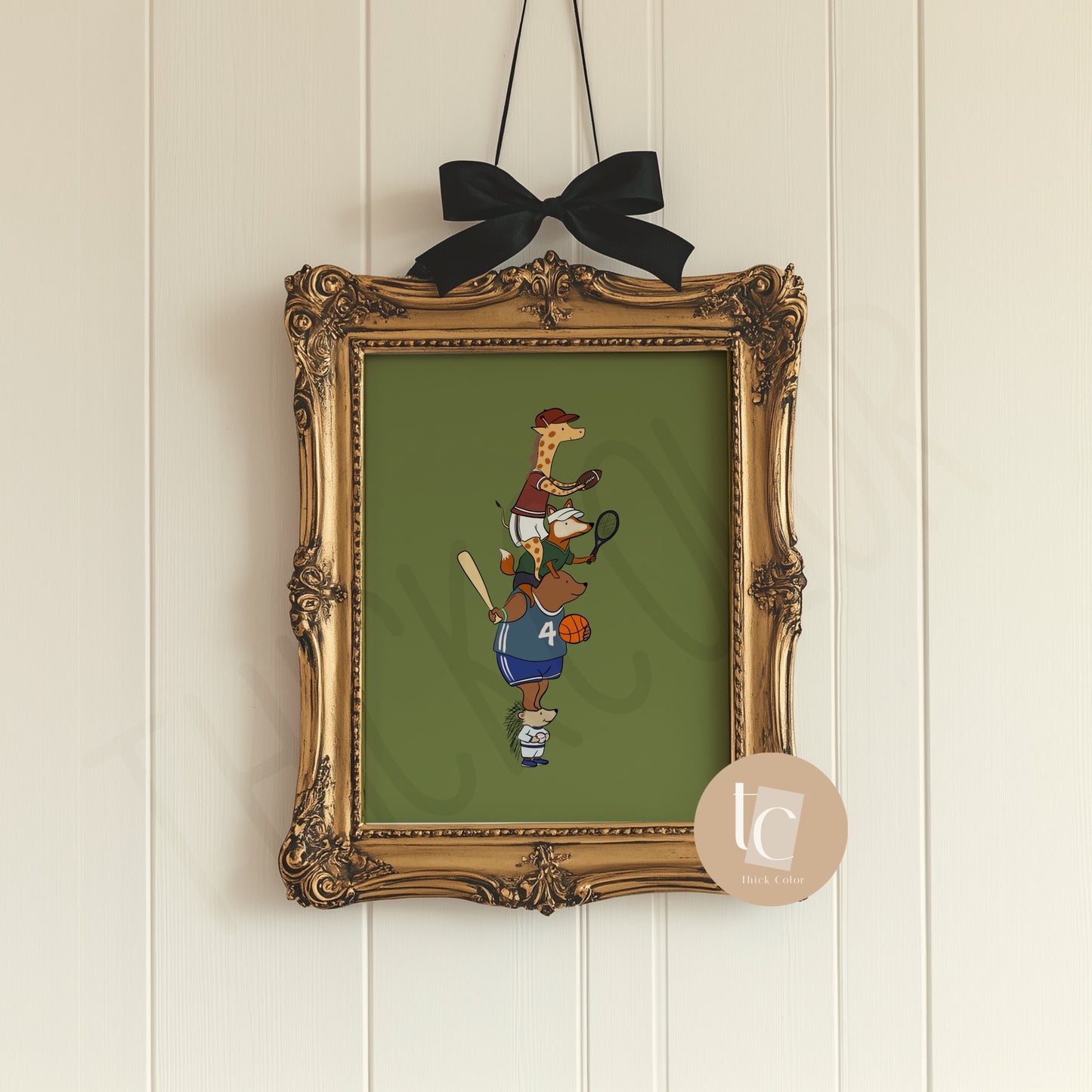 Woodland Animals Friend Sport Pile Nursery print