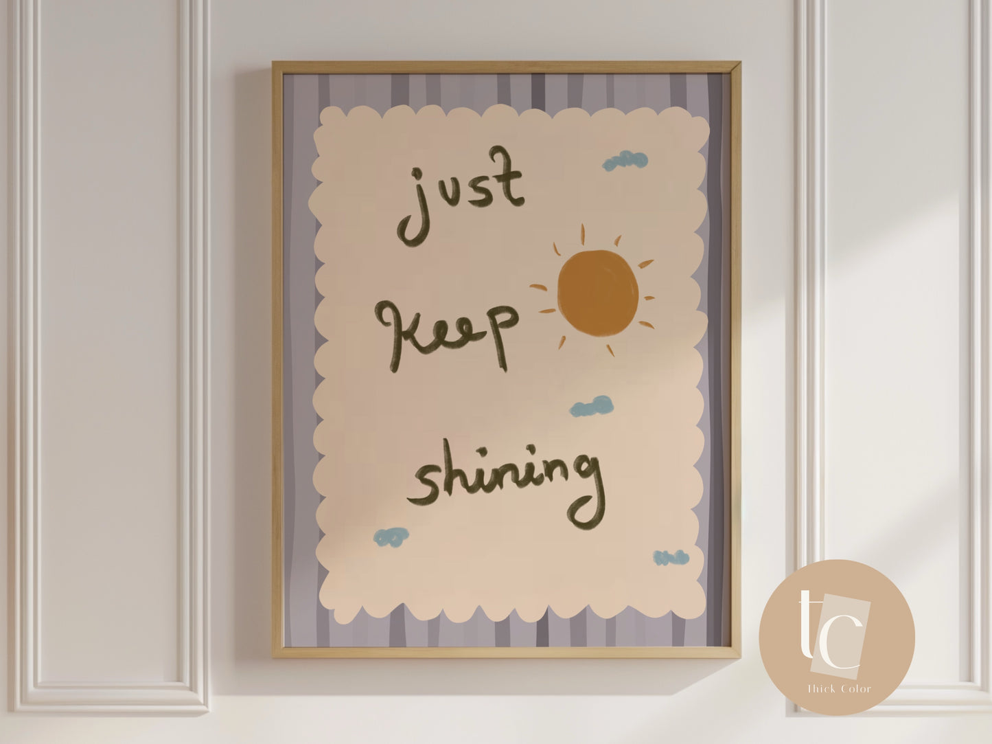Just keep shining Nursery Print