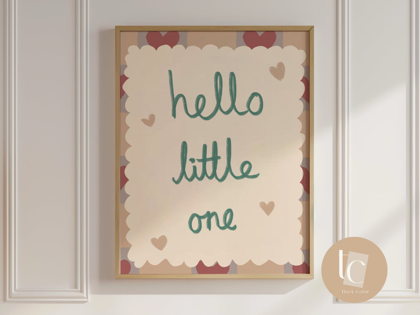 Hello little one nursery print